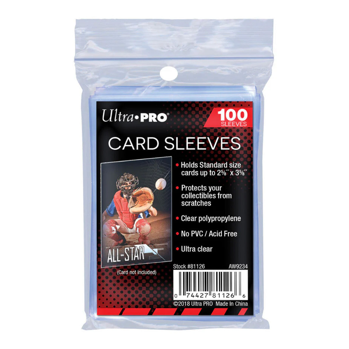 Ultra Pro Soft Card Sleeves – 63.5mm x 88.9mm (100 stk)